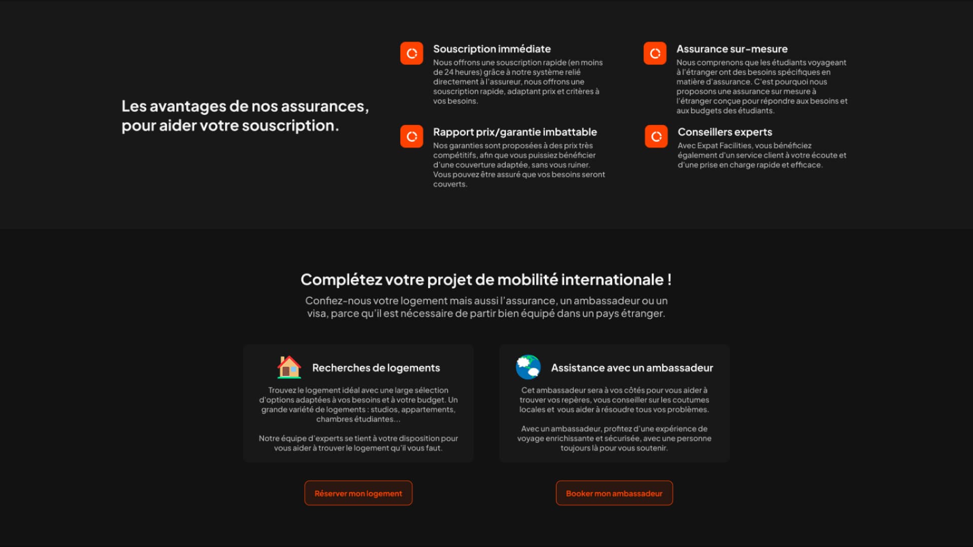 Avantages des assurances proposées